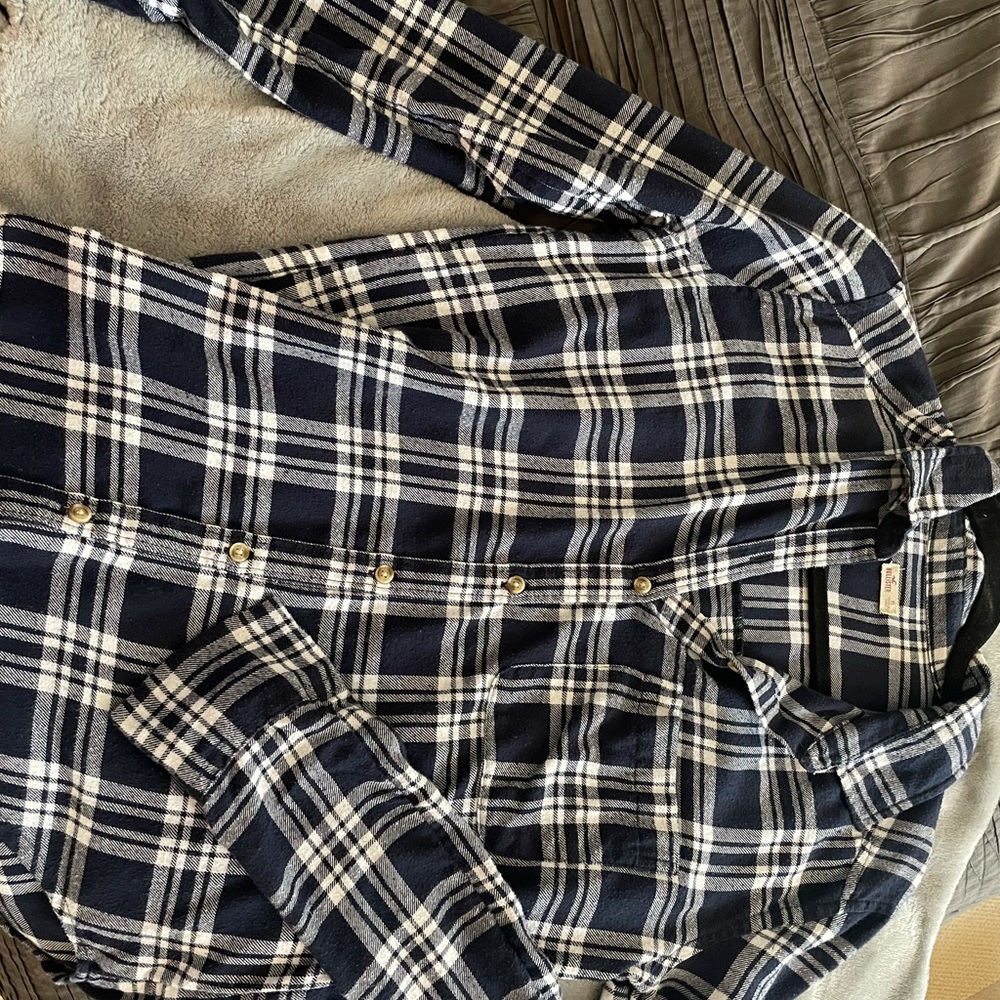 Hollister Navy Flannel